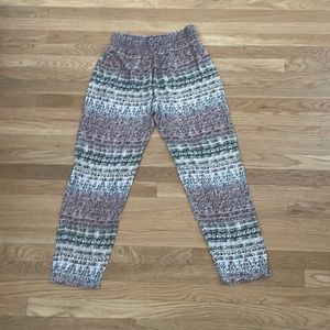 Calypso St Barth Patterned Linen Trousers Size S